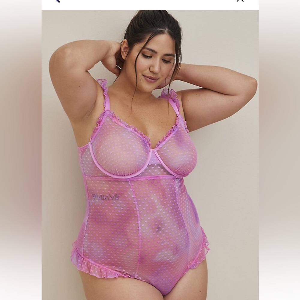 Torrid Heart Mesh Bodysuit